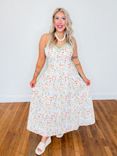 Load image into Gallery viewer, Cotton Florals Spaghetti Strap Maxi Dress