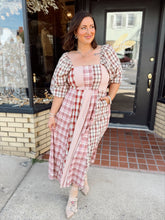 Load image into Gallery viewer, Jamie Plaid Dress | Burgundy
