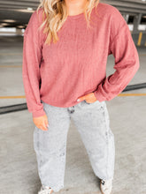 Load image into Gallery viewer, Brushed Basic Girl Pullover | Rose