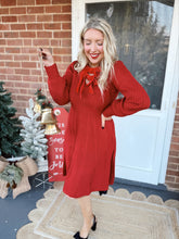 Load image into Gallery viewer, Noel Velvet Dress | Red