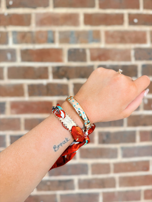 Trish Scarf Cuff Bracelet | Rust