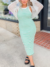Load image into Gallery viewer, Striped Sensation Dress | Green