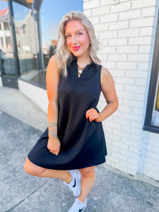 Monica Athletic Dress| Black