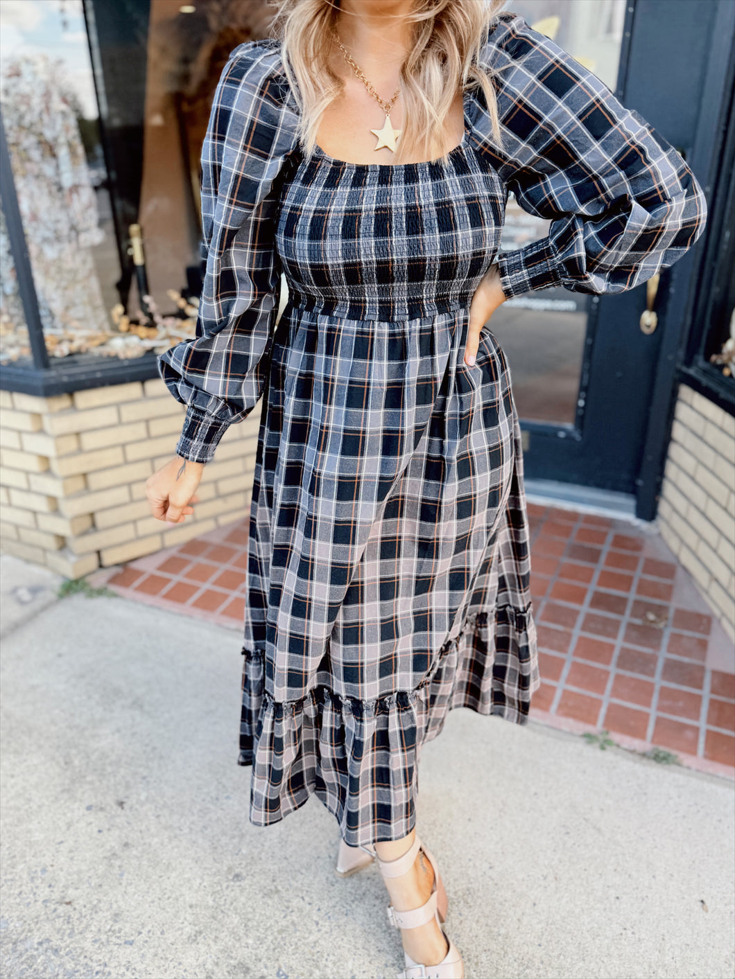 Picture Perfect Gingham Dress