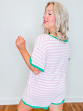 Load image into Gallery viewer, Kayla Striped Romper | Pink