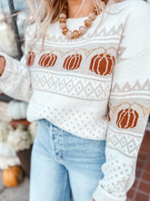 Load image into Gallery viewer, Jackie-O Lantern Sweater | Off White