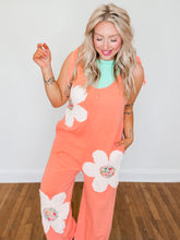 Load image into Gallery viewer, Flower Power Jumpsuit | Papaya