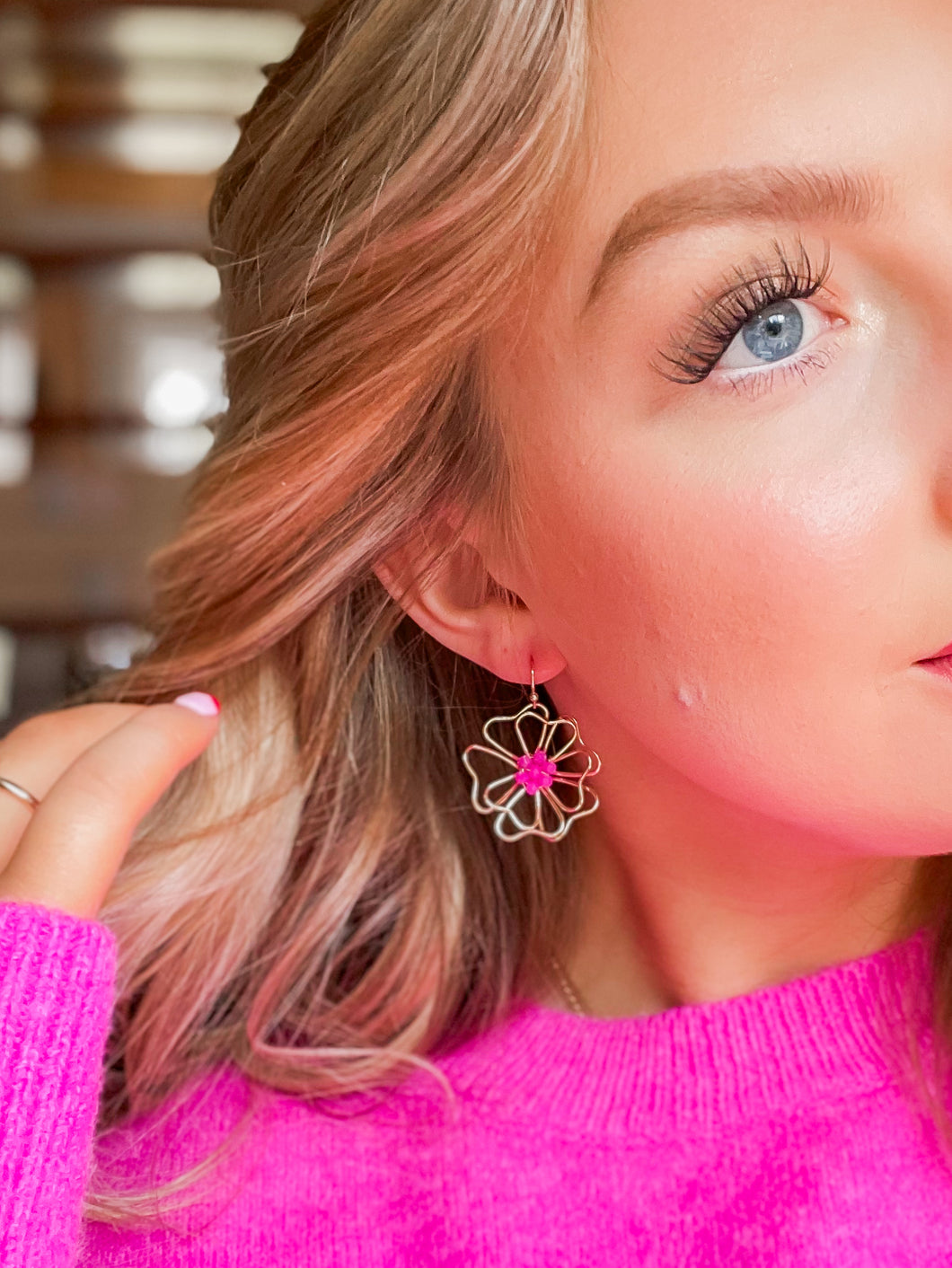 Bloom In Pink Earring