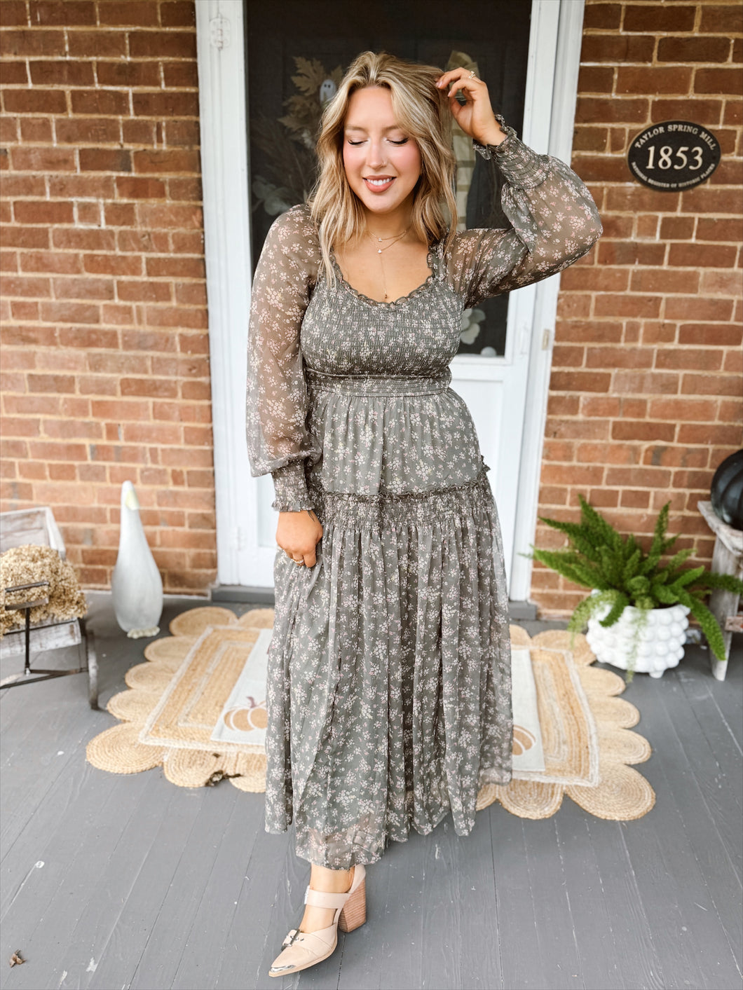 Halle Floral Smocked Maxi