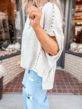 Load image into Gallery viewer, Miranda Suede Studded Dolman | Stone