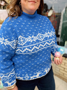 A Blue Christmas Holiday Sweater