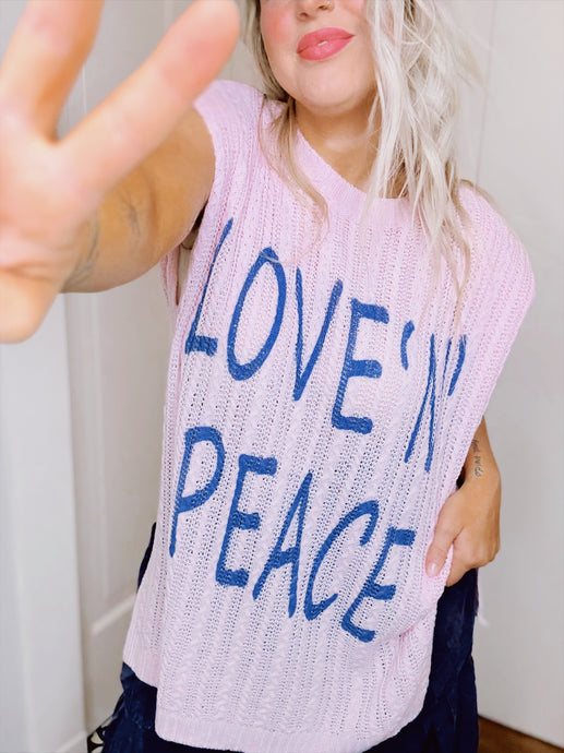 Love N Peace Sleeveless Sweater