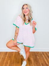 Load image into Gallery viewer, Kayla Striped Romper | Pink