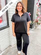Load image into Gallery viewer, Rachel Modal Travel Set | Short Sleeve | Black