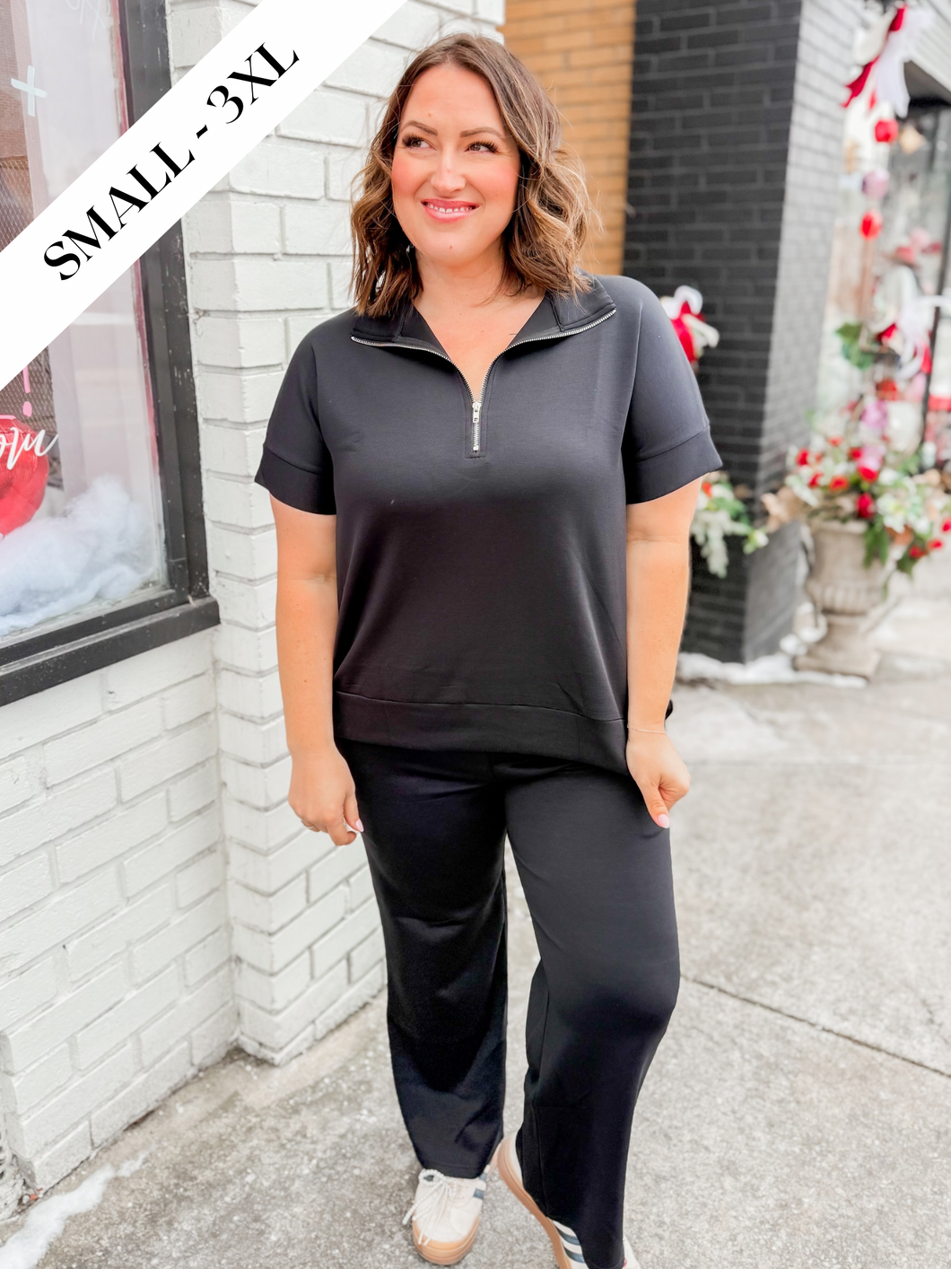 Rachel Modal Travel Set | Short Sleeve | Black