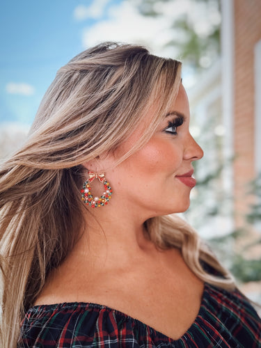 Holiday Wreath Earring