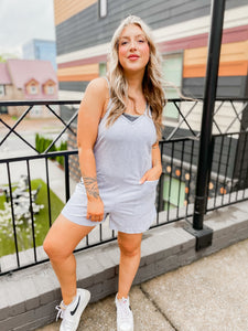 Different Day Romper - Gray