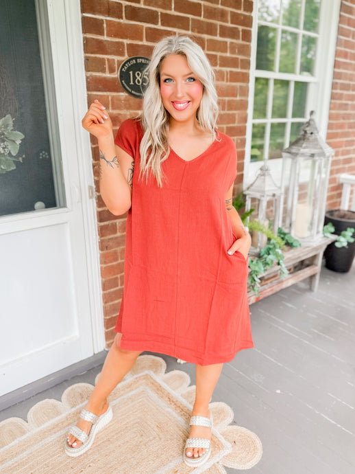 Summer Staple Tee Dress | Clay