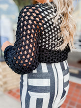 Load image into Gallery viewer, Crochet Spring Bolero | Black