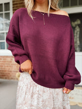 Load image into Gallery viewer, Stop &amp; Stare Sweater | Wine