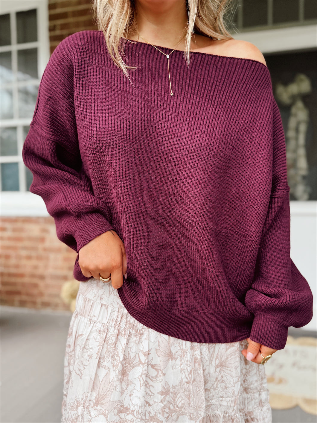 Stop & Stare Sweater | Wine