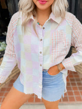 Load image into Gallery viewer, O + H Kylie Summer Plaid Button Up Top