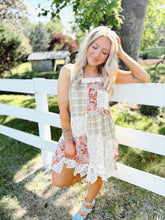 Load image into Gallery viewer, Good Old Days Patchwork Overall Dress | Orange