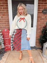 Load image into Gallery viewer, Merry Wreath Christmas Sweater | Ivory