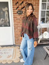 Load image into Gallery viewer, Dark Chocolate Striped Sweater