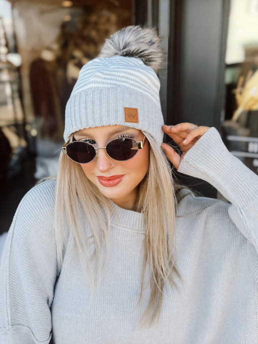 Cozy Cabin Beanie - LT Gray