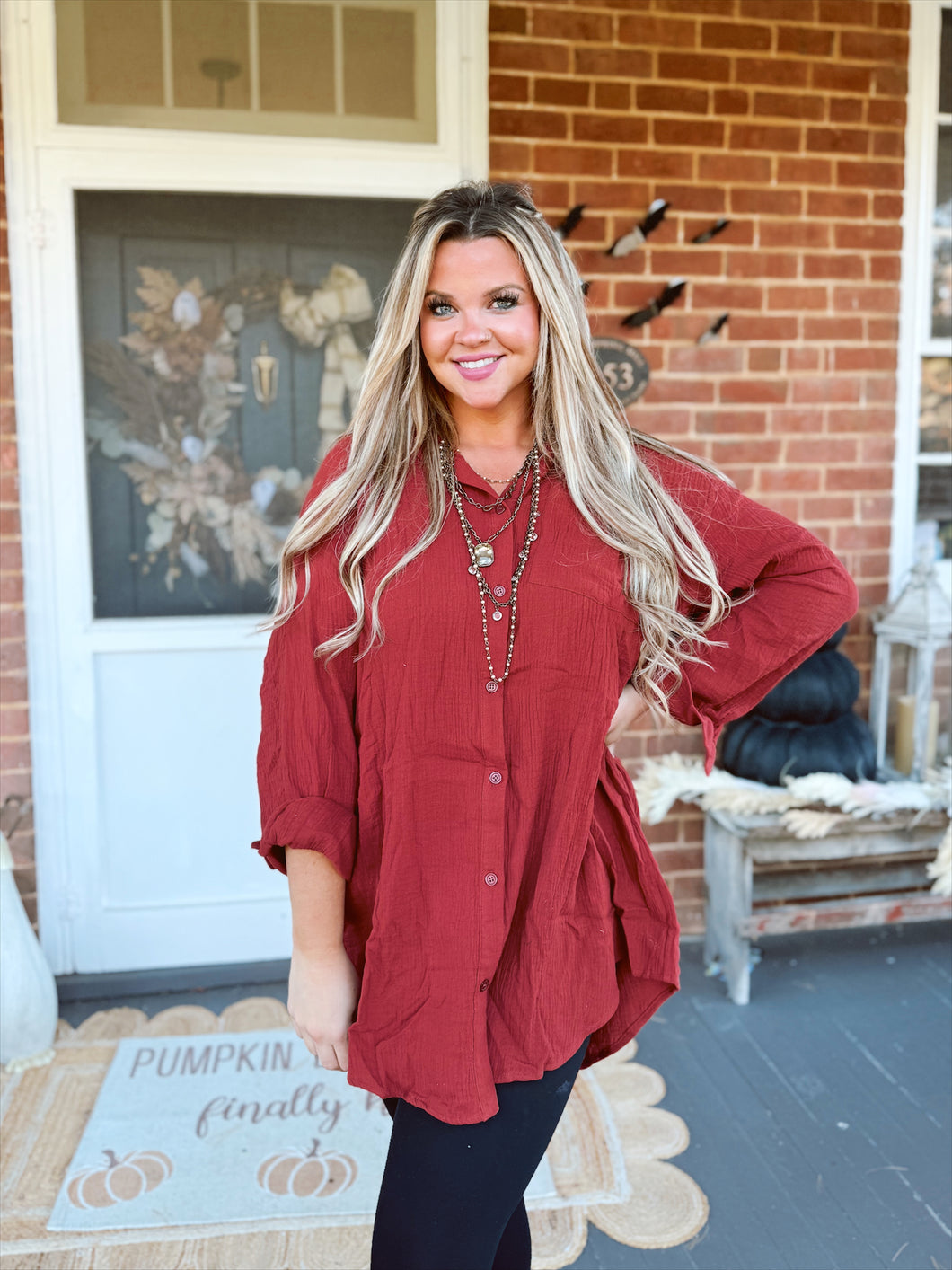 Be True Button Up Tunic
