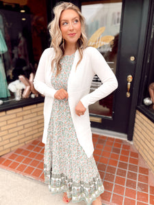 Headed south floral maxi in sage