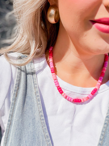 Pink Paradise Beaded Necklace