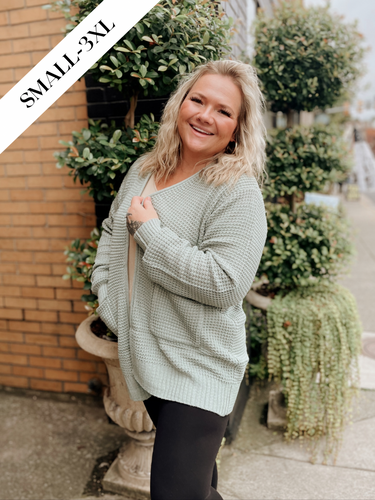 Cozy Cutie Cardigan - Light Sage