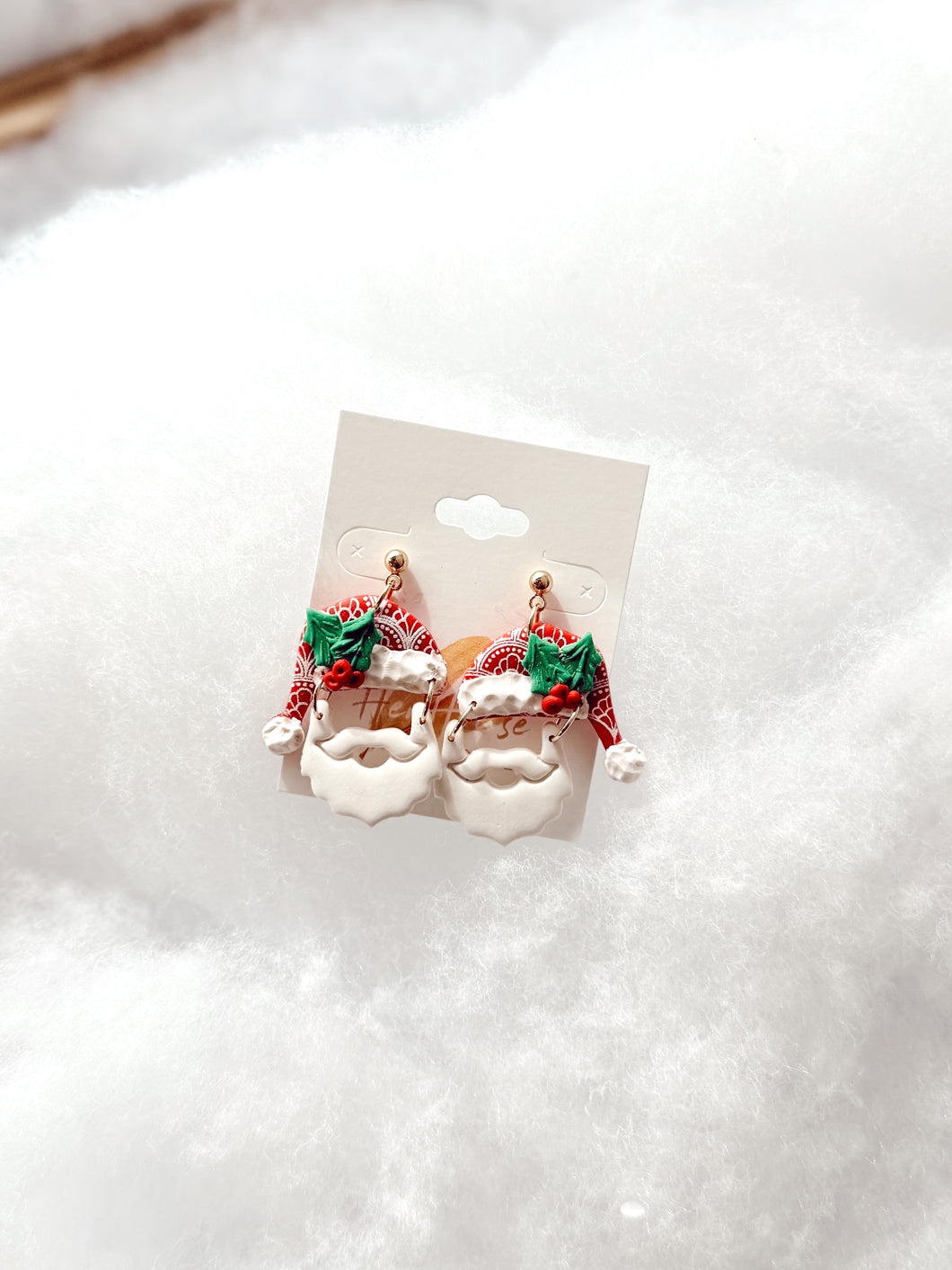 Santa Clay Earrings