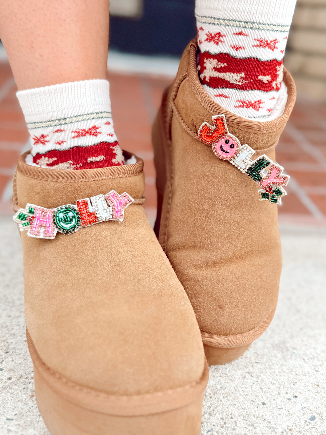 Holly Jolly Shoe Charm Pin Set