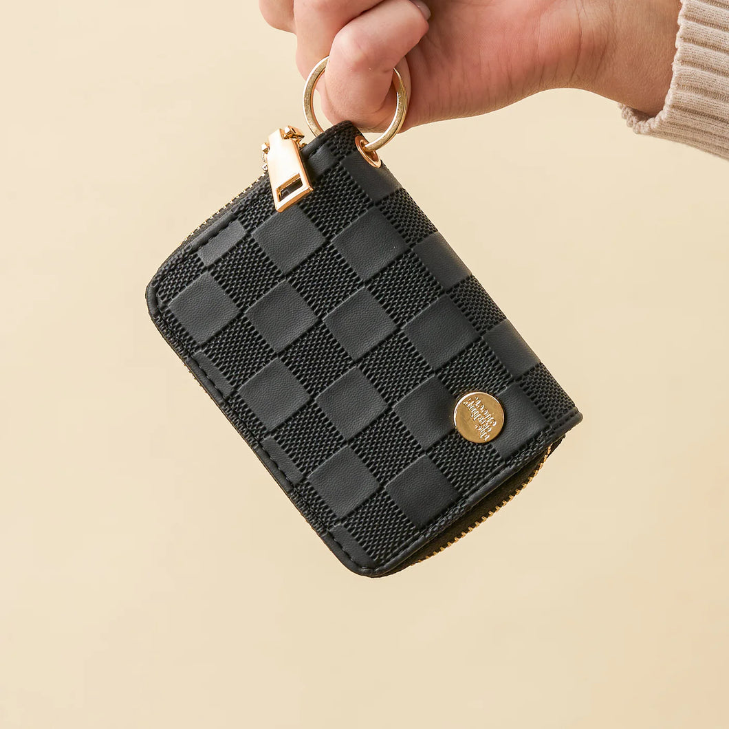 Zip around wallet | Black Check