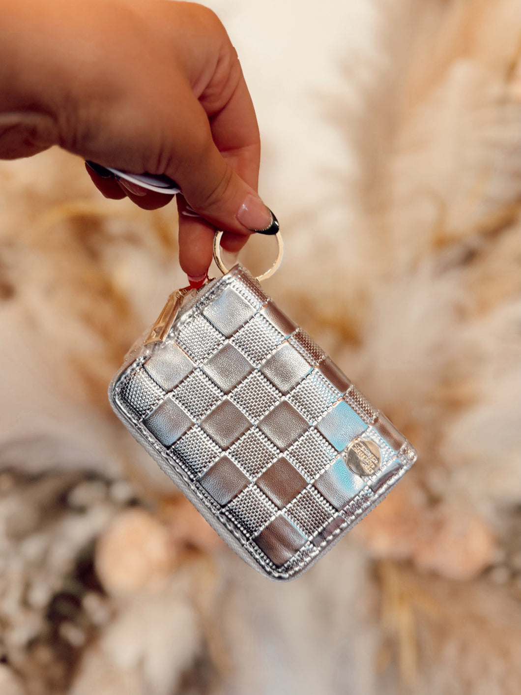 Zip around wallet | Silver Check