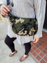Load image into Gallery viewer, Camo Sherpa Crossbody