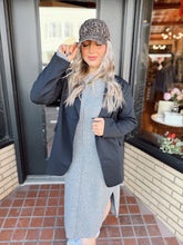 Load image into Gallery viewer, Everyday Coffee Runs Sweater Dress - Charcoal