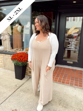 Load image into Gallery viewer, Curvy Mable Ribbed Jumpsuit | Mocha