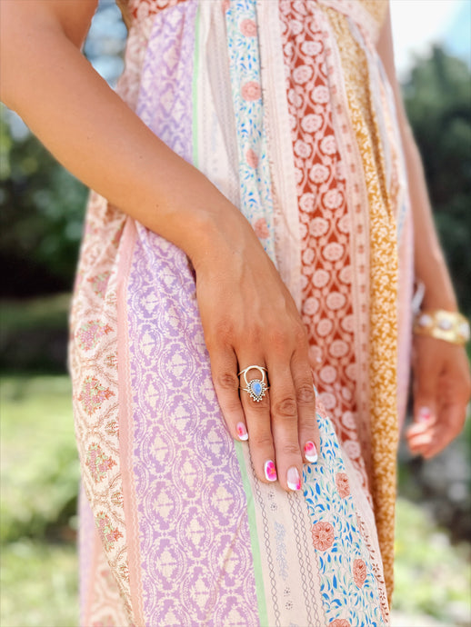 Aurora moonstone ring