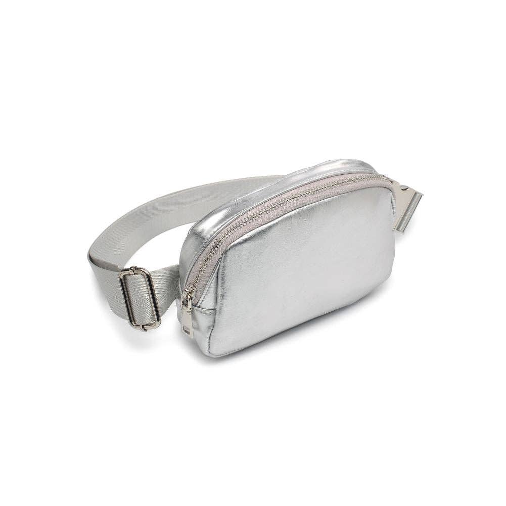 Santi Belt Bag Fanny Pack: Silver