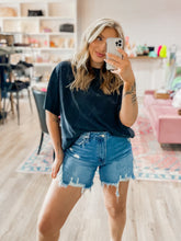 Load image into Gallery viewer, Just Keep Smiling Oversized Tee - Black