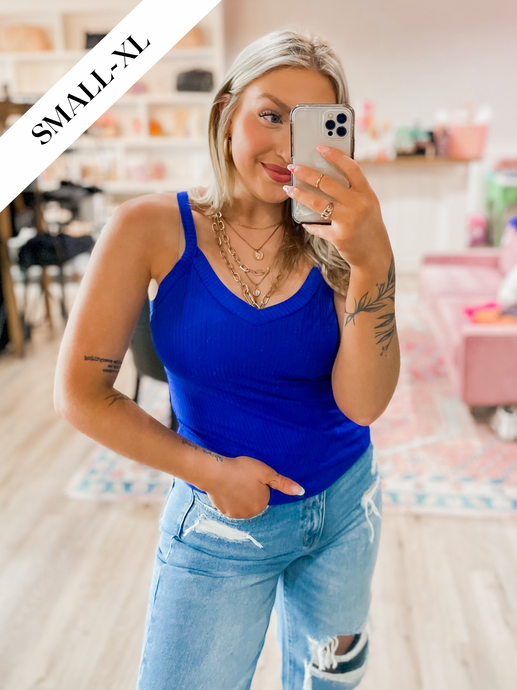 Sweet Serendipity Tank - Cobalt Blue