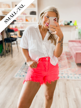 Load image into Gallery viewer, Summer Fun Denim Shorts - Coral