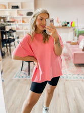 Load image into Gallery viewer, Just Keep Smiling Oversized Tee - Pink
