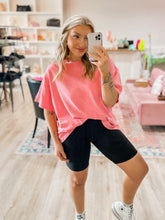 Load image into Gallery viewer, Just Keep Smiling Oversized Tee - Pink