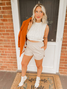 The Good Life Faux Leather Shorts