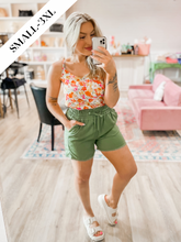 Load image into Gallery viewer, Bubbly Brunch Floral Tank - Orange